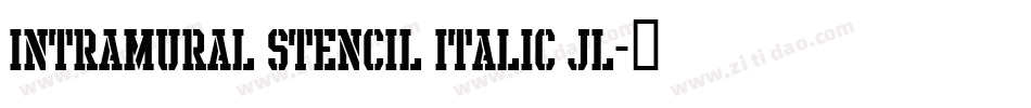 Intramural Stencil Italic JL字体转换
